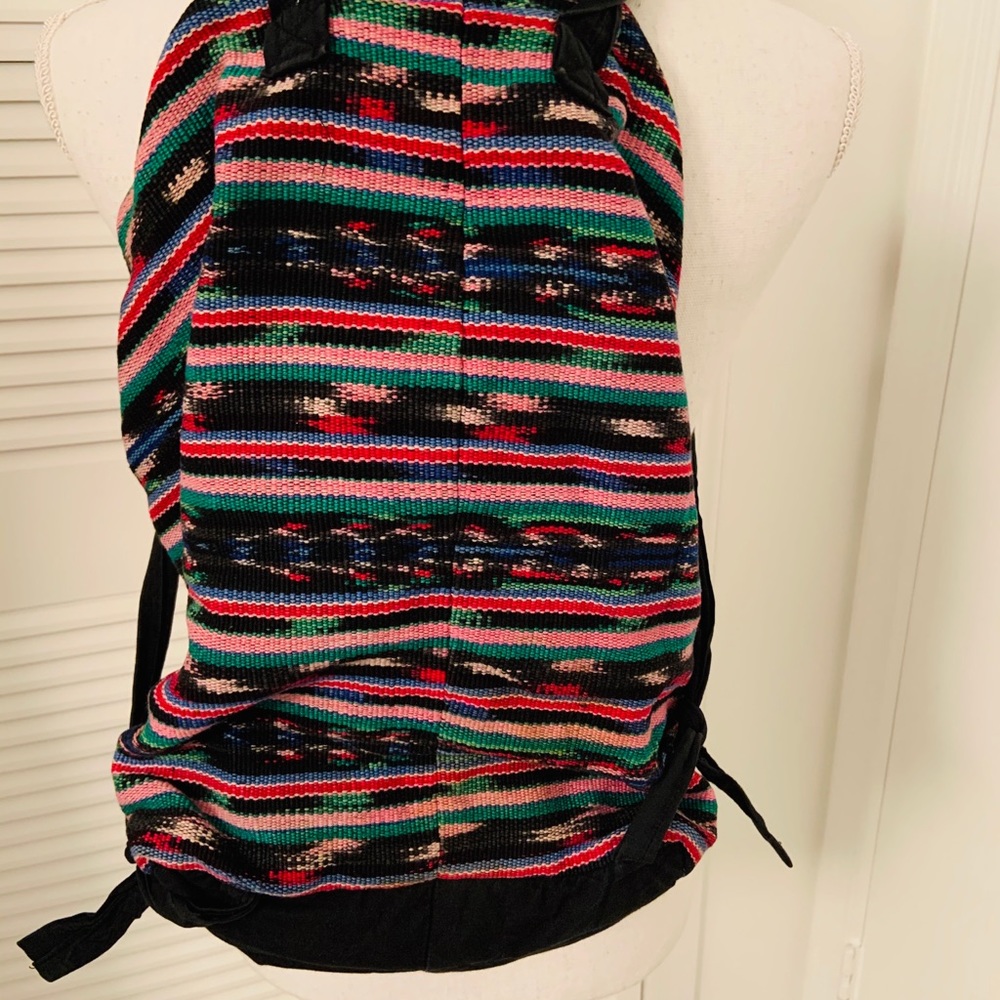 Guatemalan Bohemian Drawstring Backpack - Vintage… - image 6